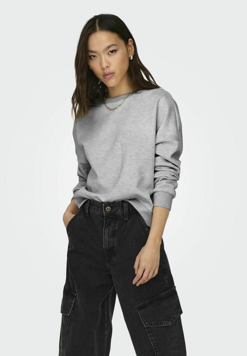 

Толстовка ONLFAVE O-NECK ONLY, пестрый светло-серый