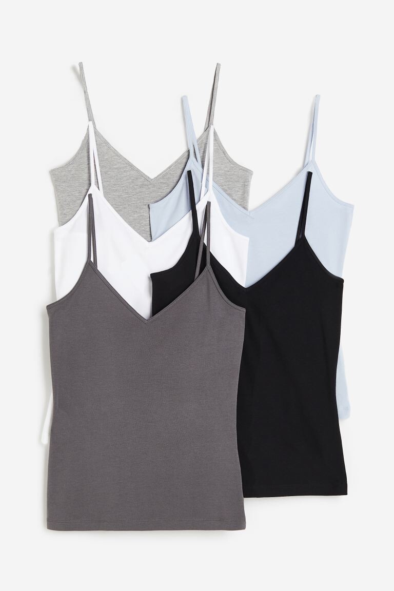 

5 пар топов на бретелях H&M