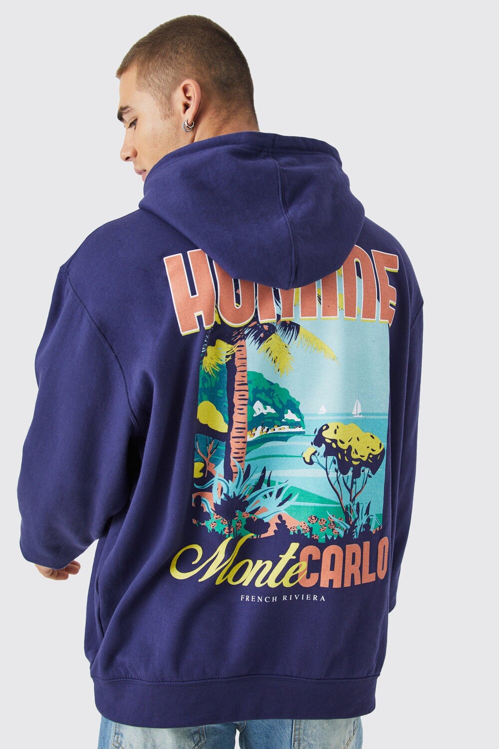 

Худи оверсайз monte carlo scenic Boohoo, нави