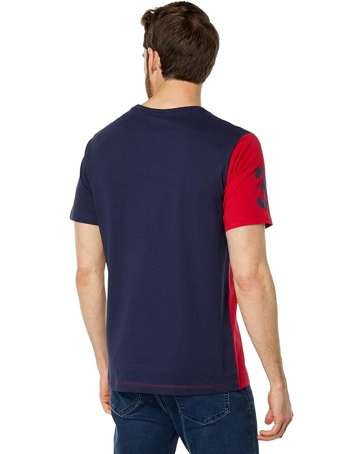 

Футболка U.S. POLO ASSN. Short Sleeve Diagonal Color-Block Jersey Tee, цвет Classic Navy