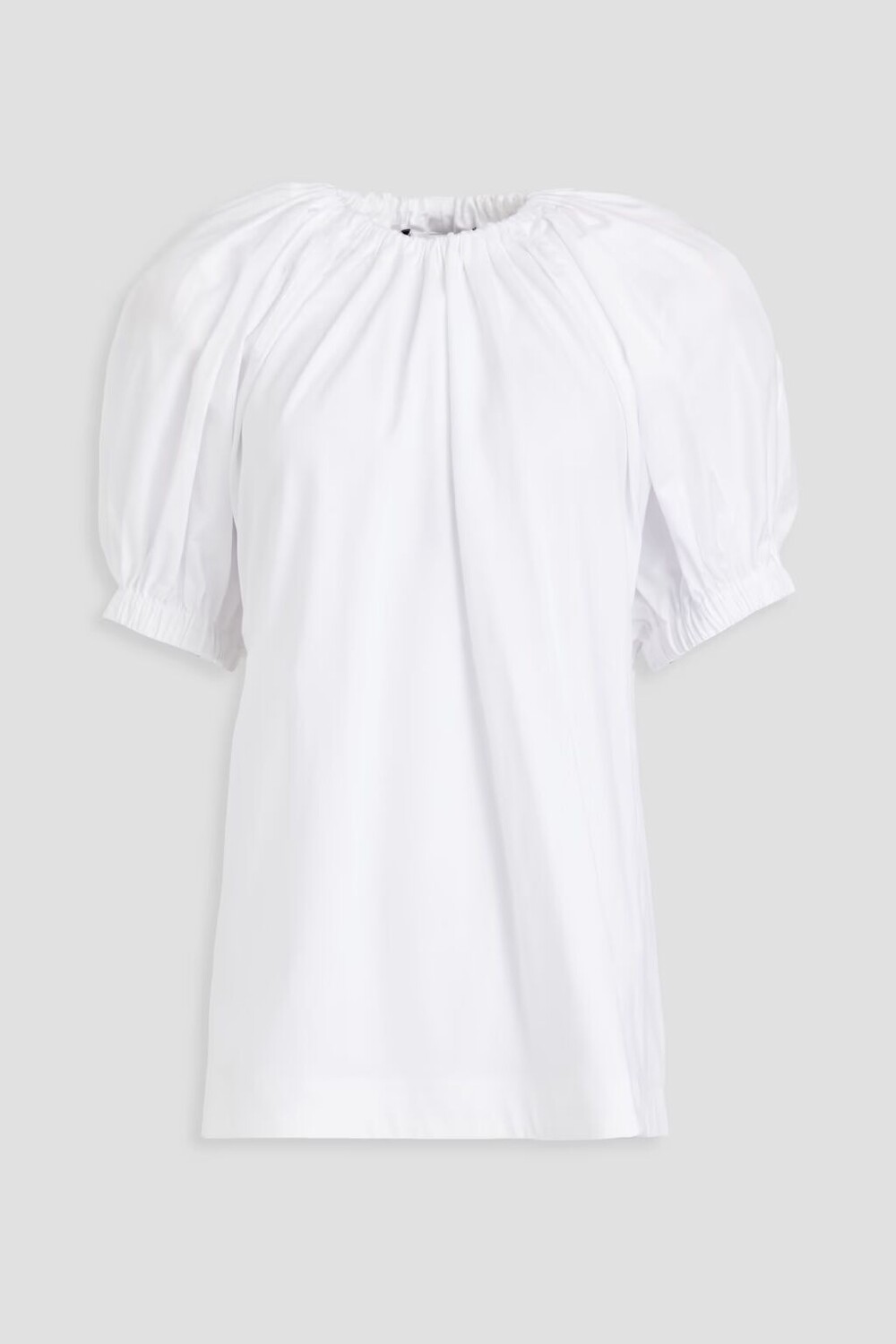 

Топ из хлопка, поплина и джерси со сборками. 3.1 Phillip Lim, белый