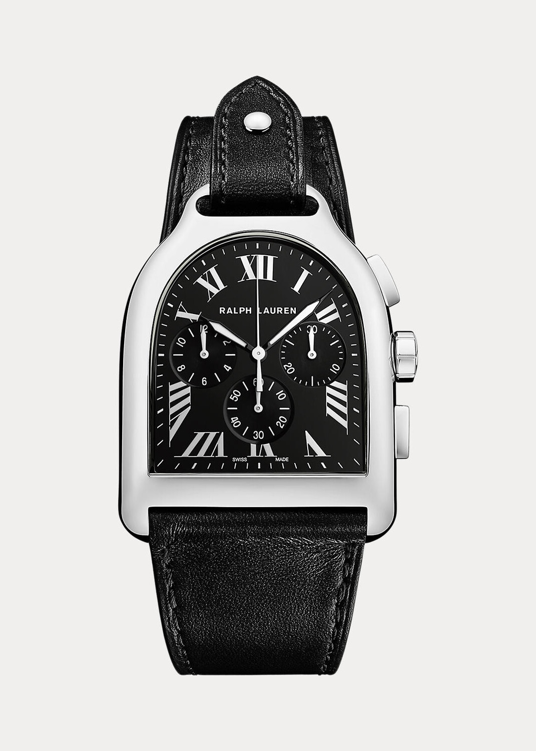 

Большие стальные часы Ralph Lauren с хронографом