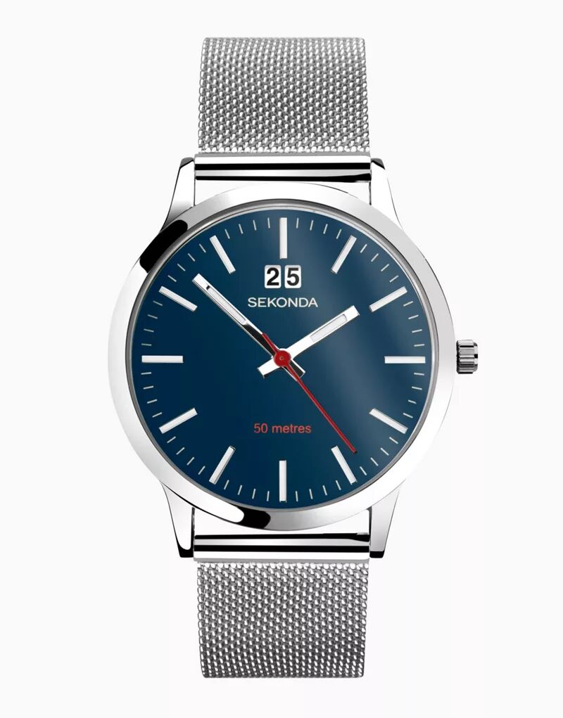 Мужские аналоговые часы Sekonda синего цвета цена и фото