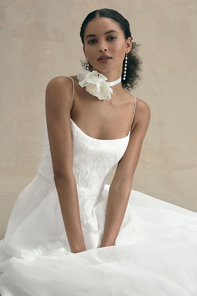 Свадебное платье Jenny Yoo Abernathy пышная юбка-трапеция из органзы, слоновая кость свадебное платье принцессы анны тюль сердечко иллюзия цветы аппликации свадебное платье для невесты индивидуальные
