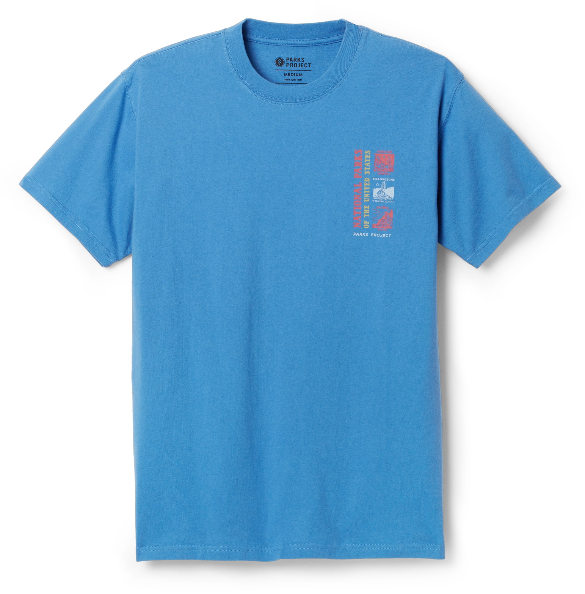 рубашка свободного кроя с длинными рукавами national parks женская parks project хаки Футболка с узором «Национальный парк» Parks Project, синий