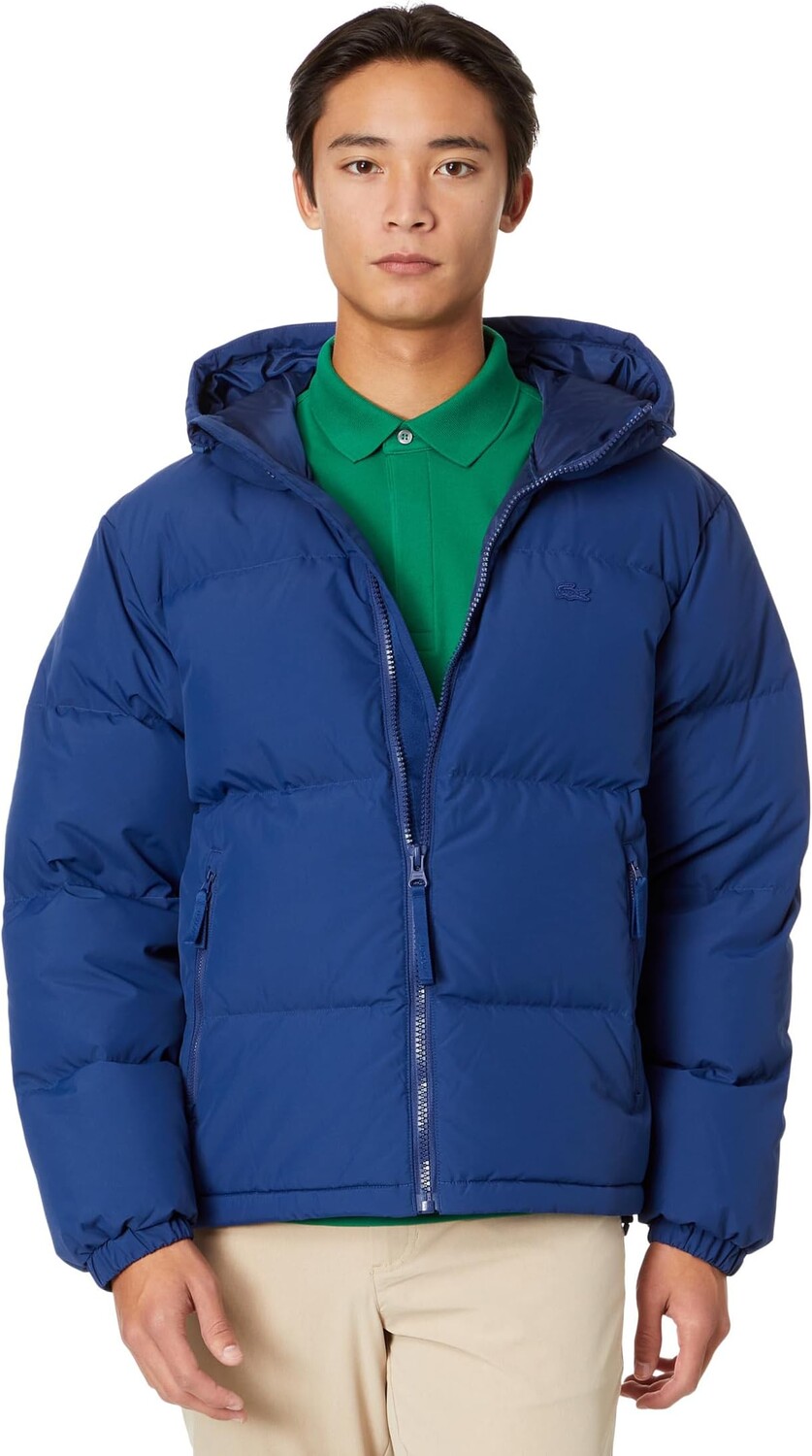 

Пуховик с капюшоном Lacoste, цвет Midnight Blue