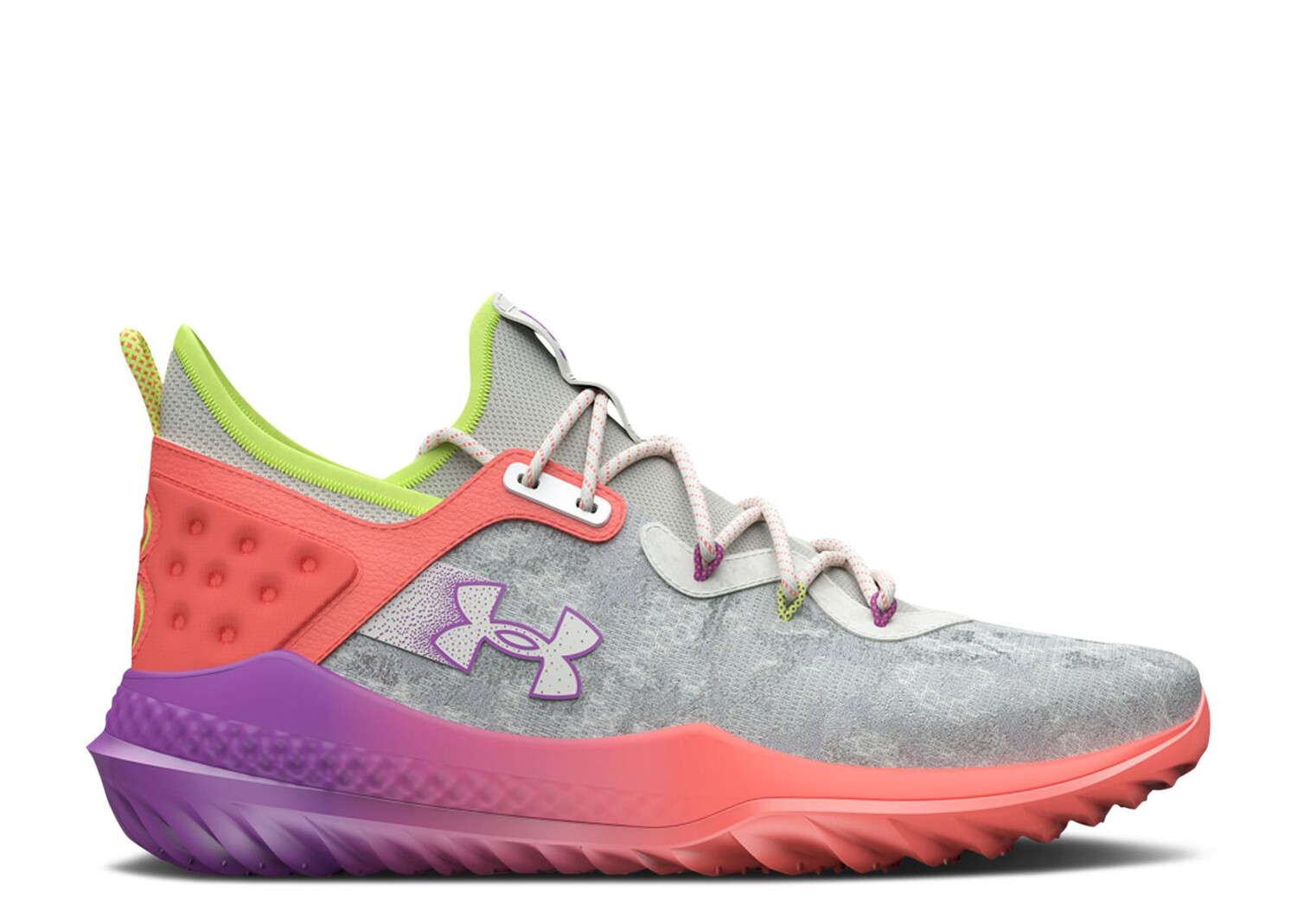 

Кроссовки Under Armour Harper 8 Tf Pe 'White Clay Mega Magenta', серый