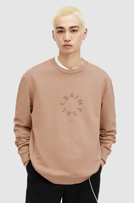 

Хлопковая рубашка с длинными рукавами TIERRA CREW AllSaints, коричневый