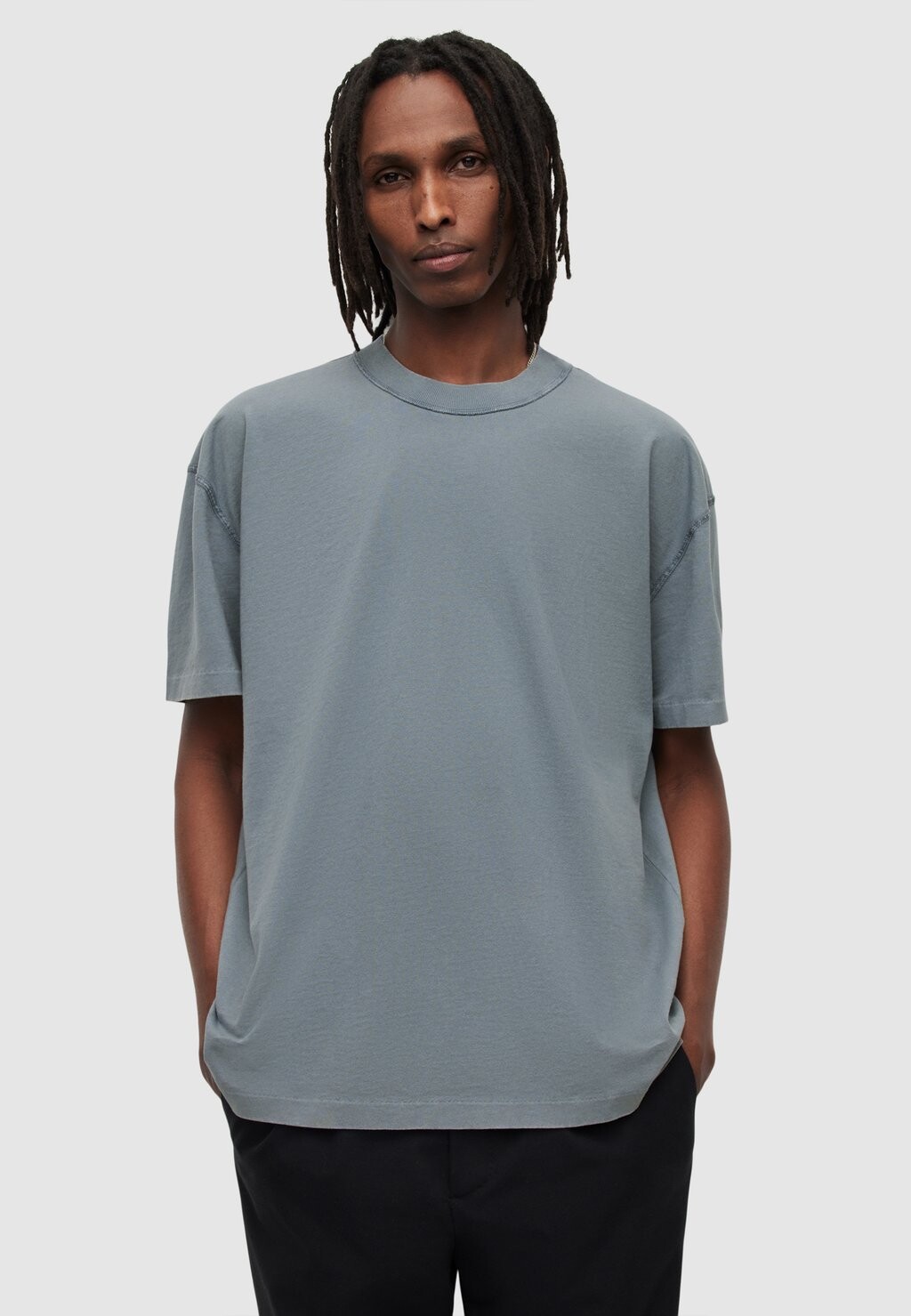 

Базовая футболка Isac Ss Crew AllSaints, синий