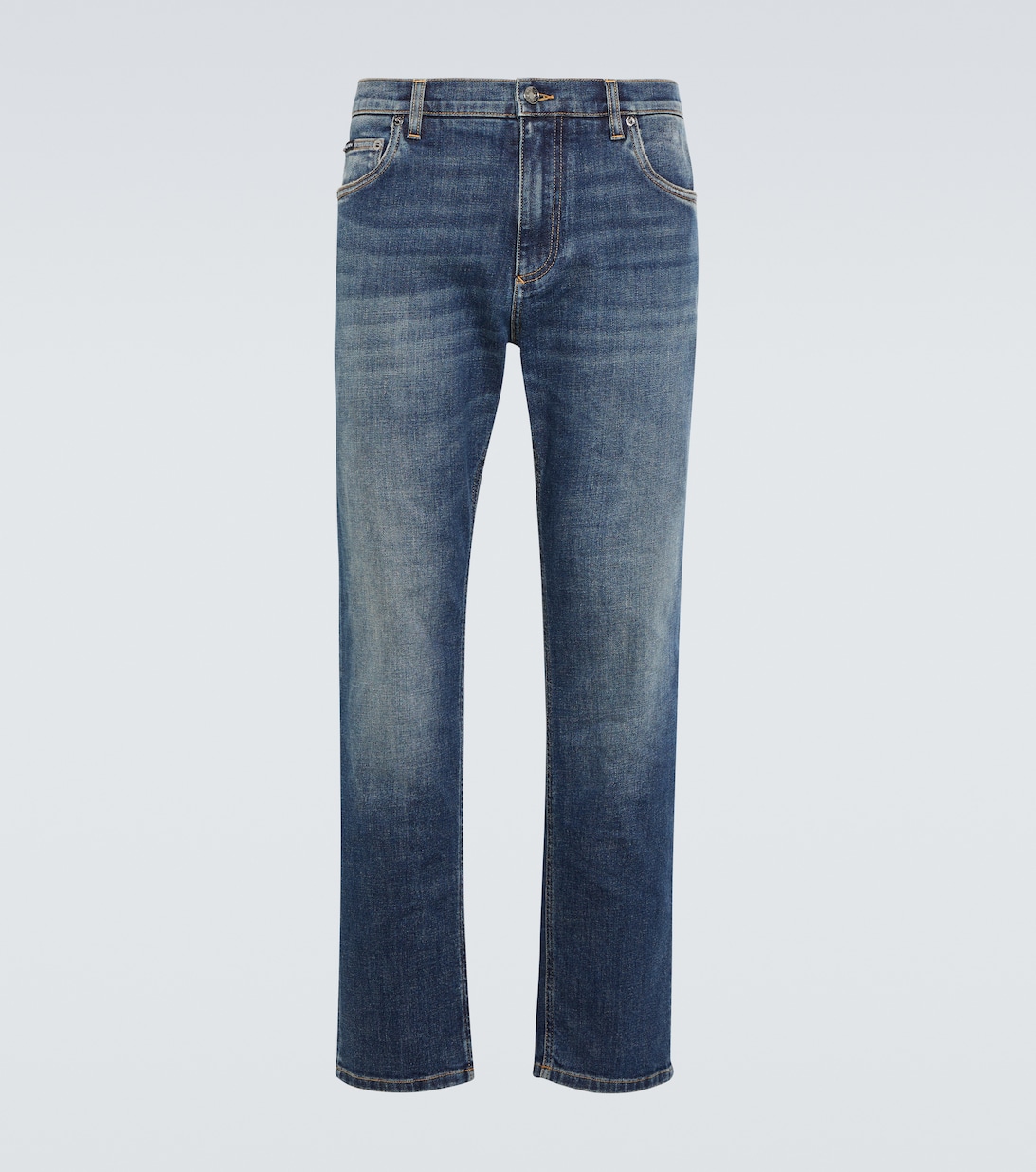 Укороченные прямые джинсы Dolce&Gabbana, синий