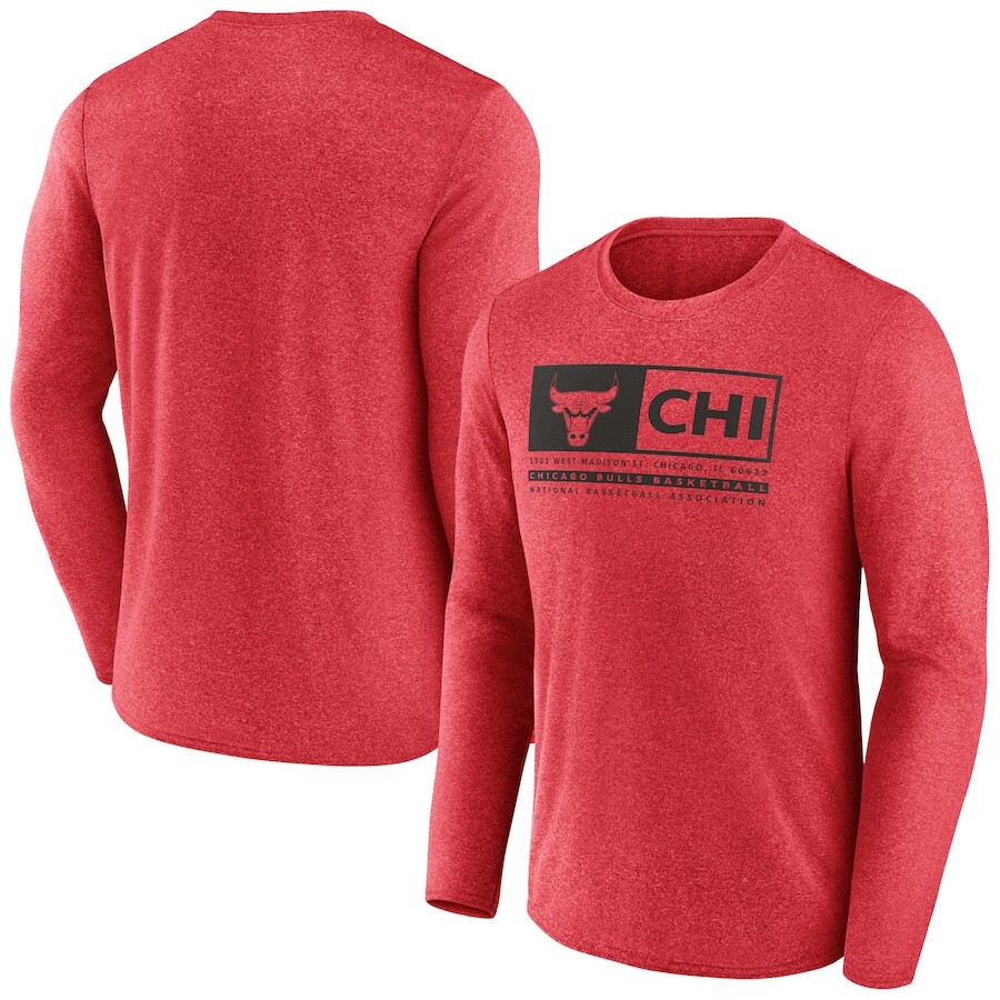 

Футболка с длинным рукавом Fanatics Branded Chicago Bulls, красный