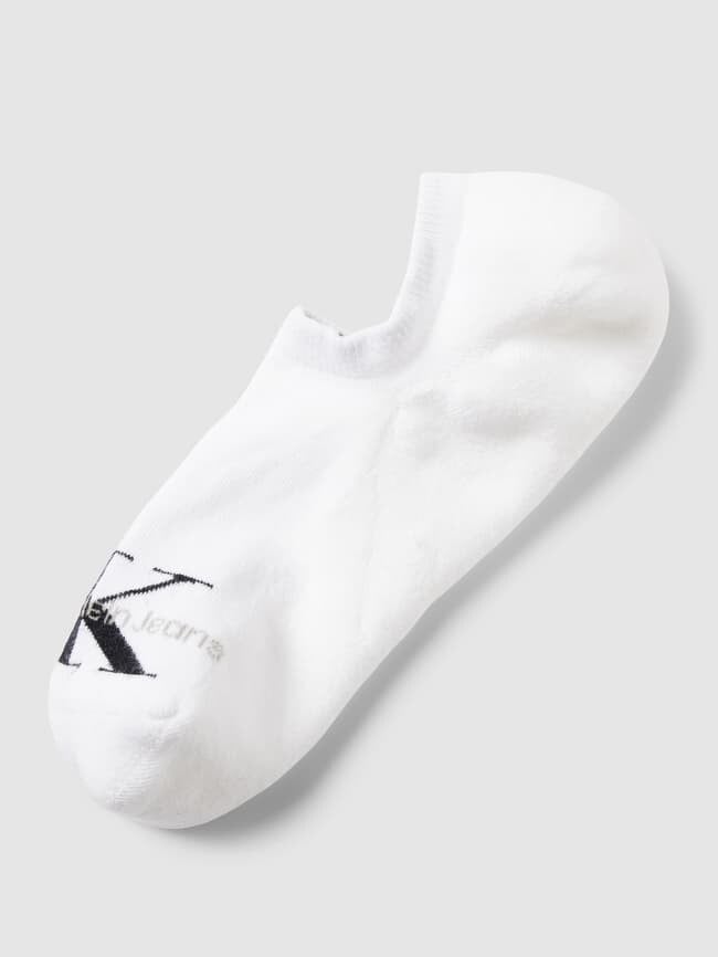 

Носки-кроссовки с принтом этикетки, модель MEN FOOTIE Calvin Klein Jeans, белый