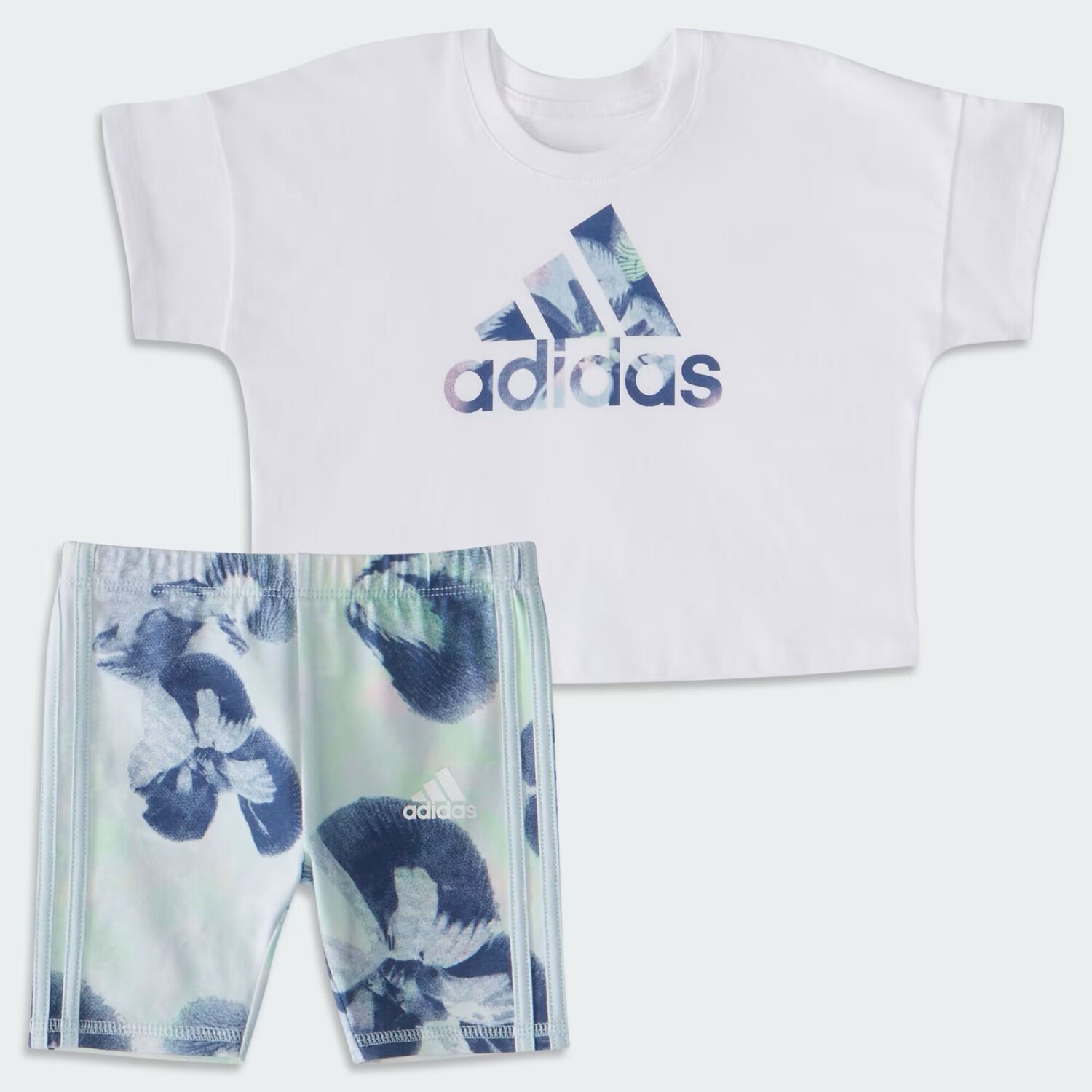 

Комплект коротких велосипедов box tee Adidas, цвет White