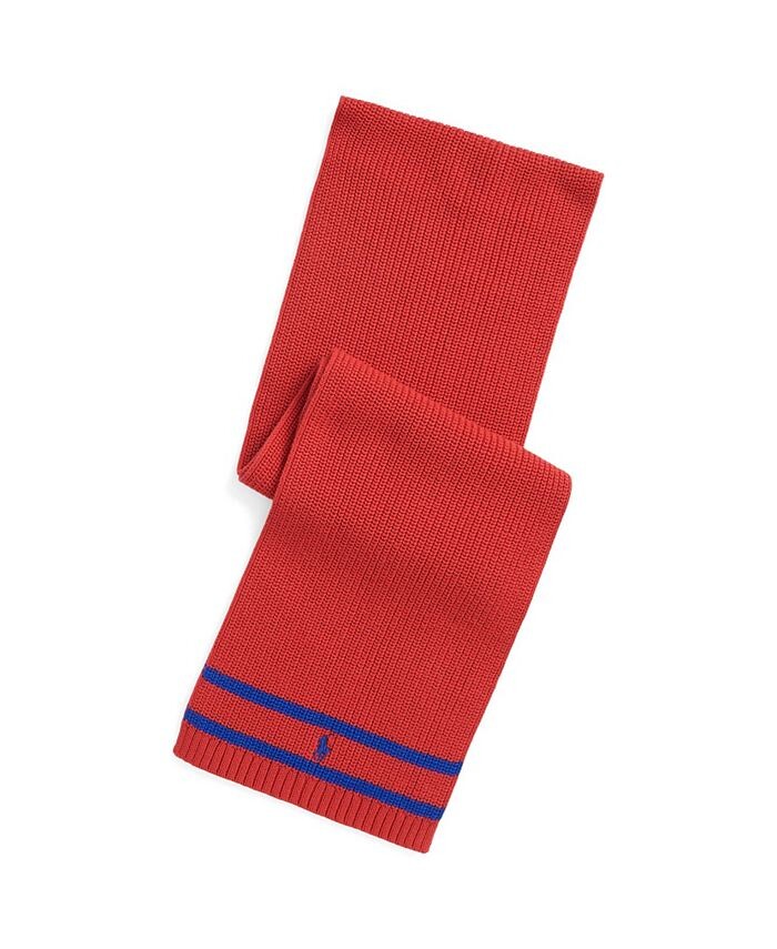 

Полосатый хлопковый шарф для новорожденных и маленьких мальчиков Polo Ralph Lauren, мультиколор