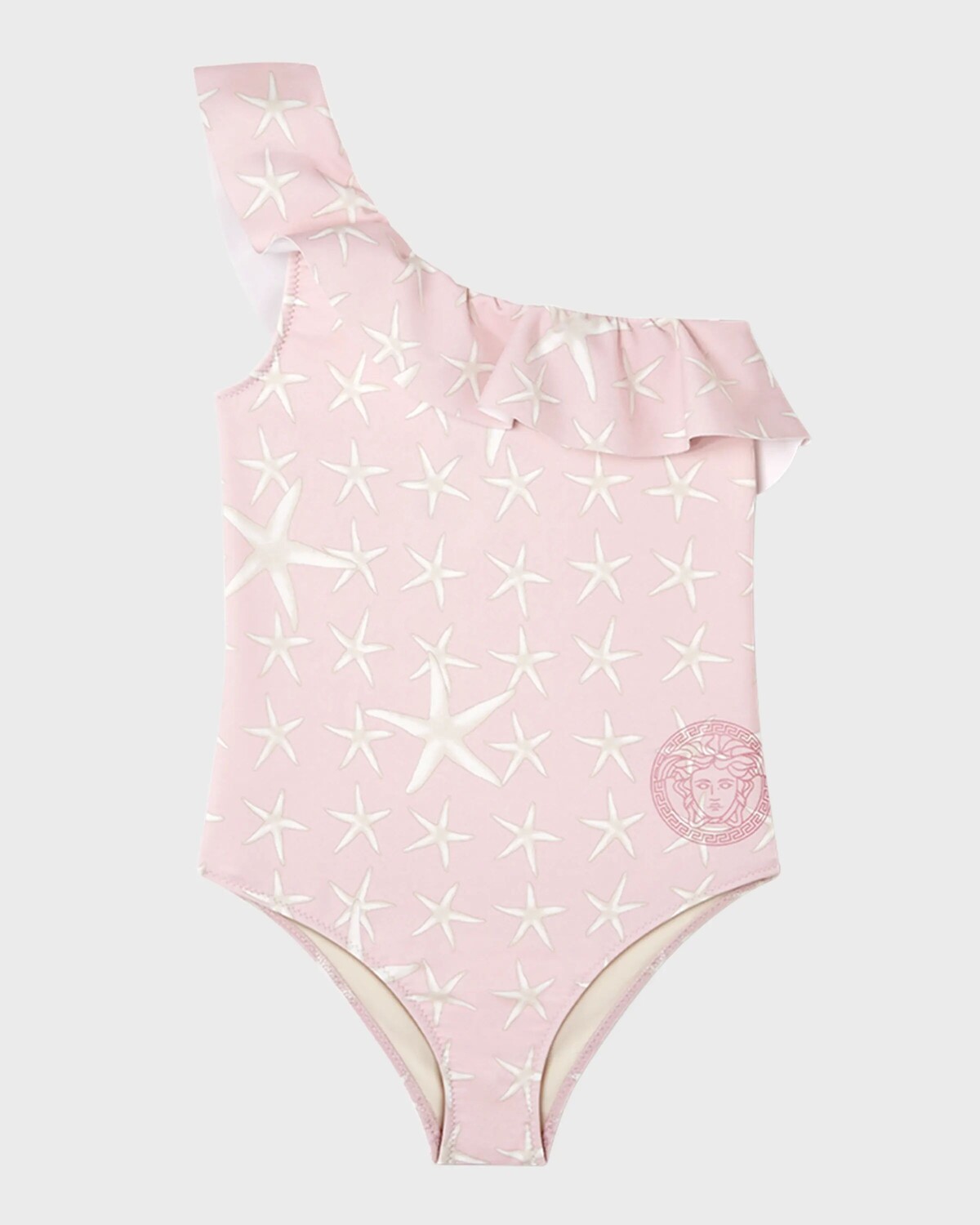 

Цельный купальник с принтом морской звезды для девочек Versace, цвет Dusty Rose
