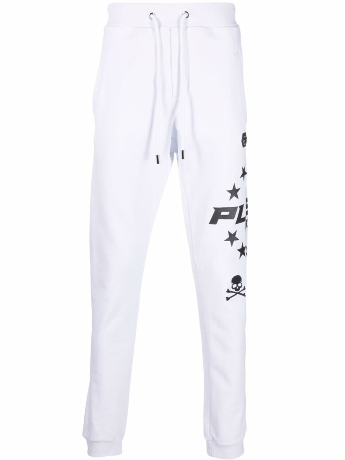 

Philipp Plein спортивные брюки с кулиской и логотипом, белый
