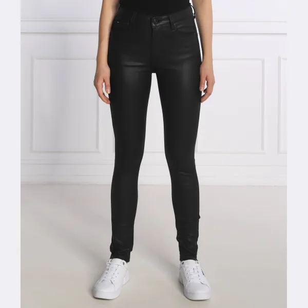 

Вощеные брюки скинни Regent высокая талия Pepe Jeans London, черный