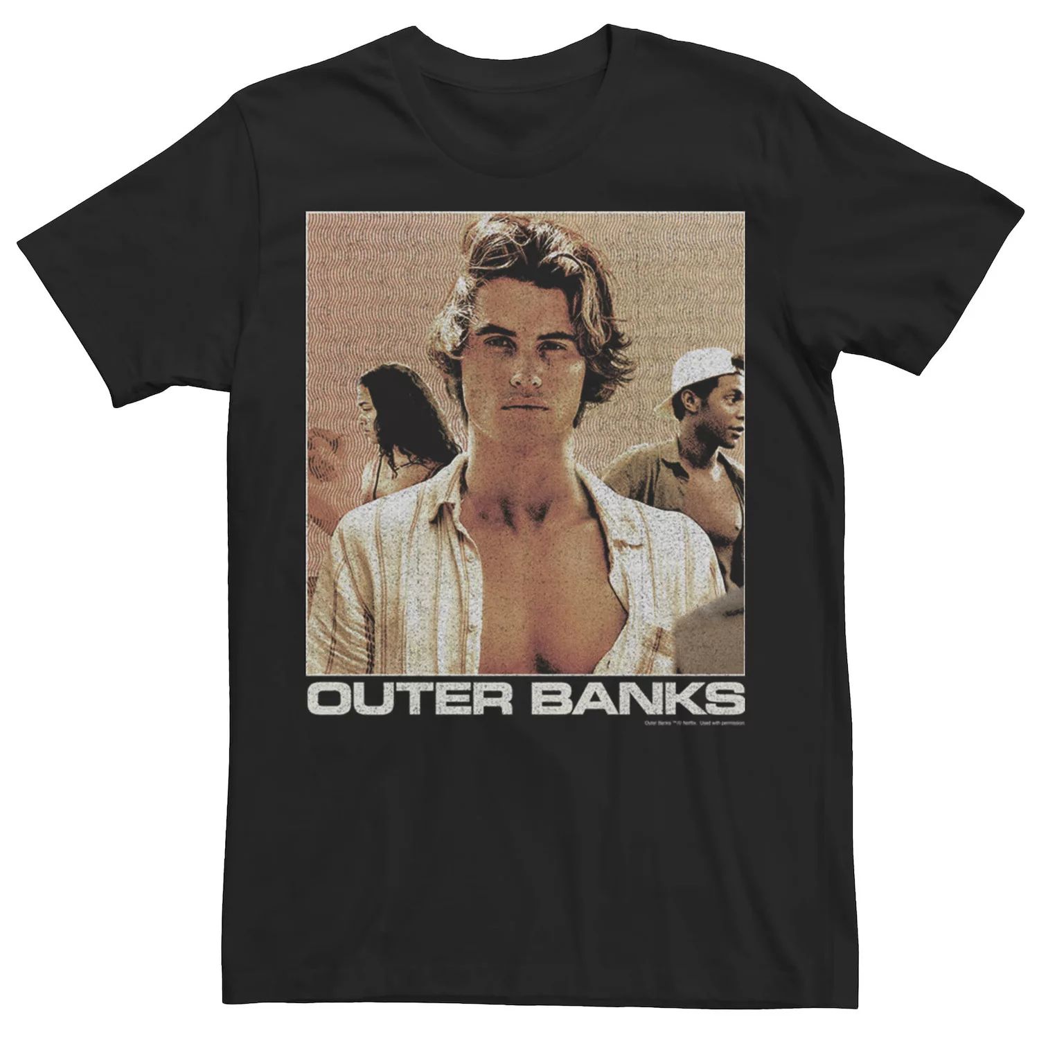 Мужская футболка Netflix Outer Banks John B с портретом Licensed Character vintage outer banks john b t shirt men john b sweatshirt outer banks t shirts for men