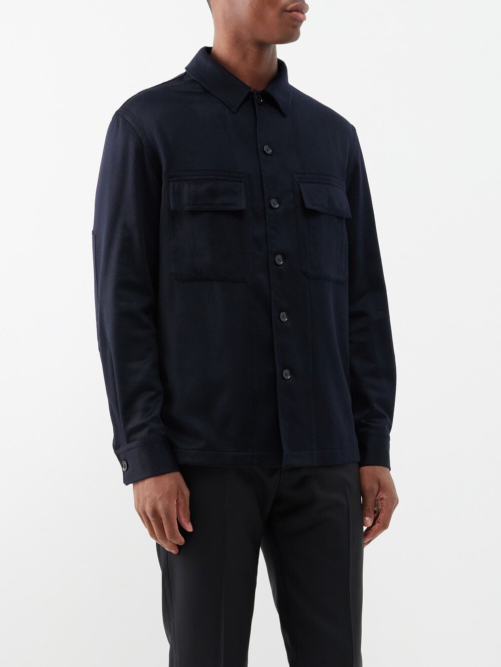 

Кашемировая рубашка oasi ZEGNA, синий