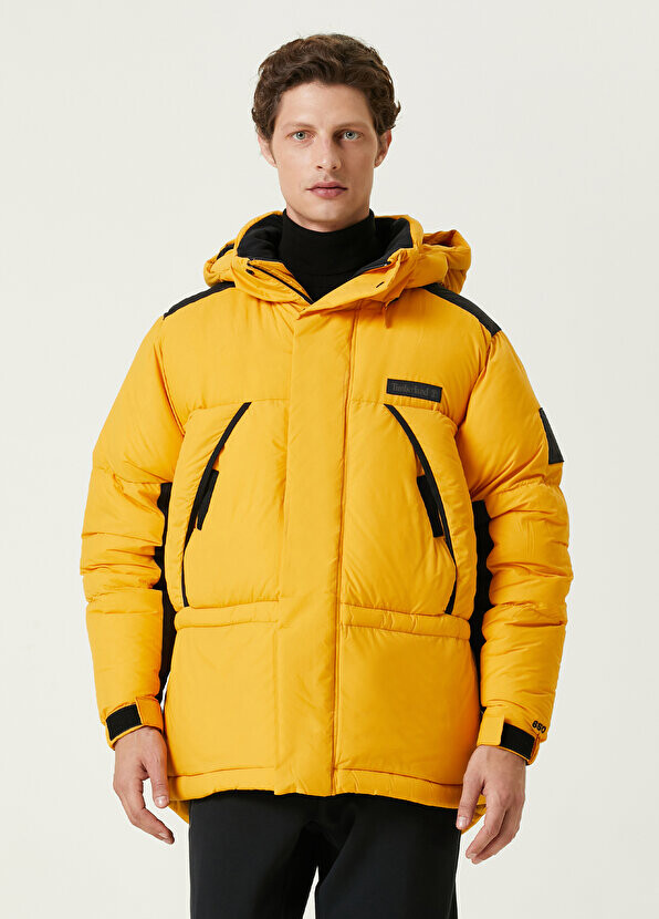 

Прочное водоотталкивающее желтое пуховое пальто с капюшоном Timberland, Желтый