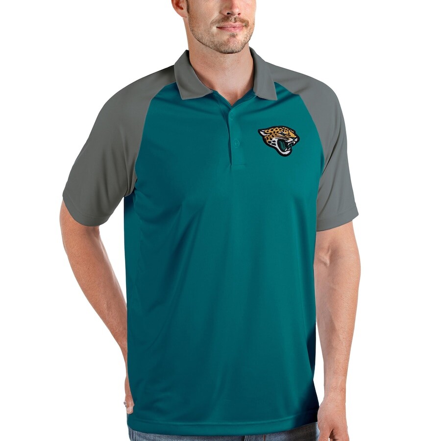 

Поло с коротким рукавом Antigua Jacksonville Jaguars, бирюзовый