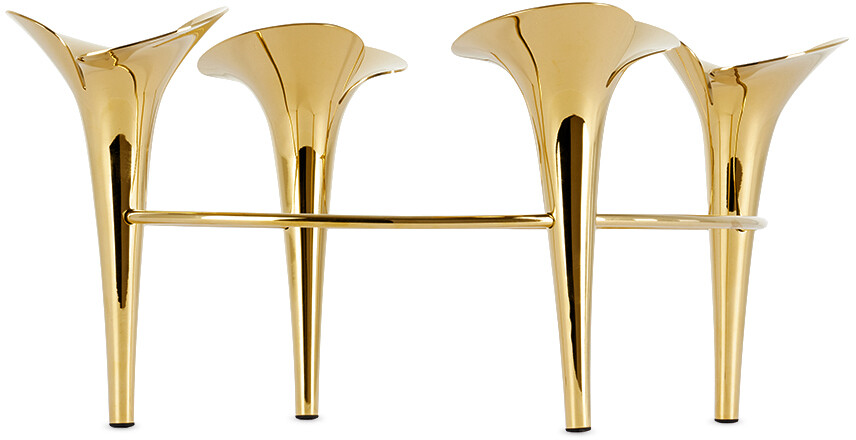 

Золотой подсвечник с конусом Bloom Georg Jensen