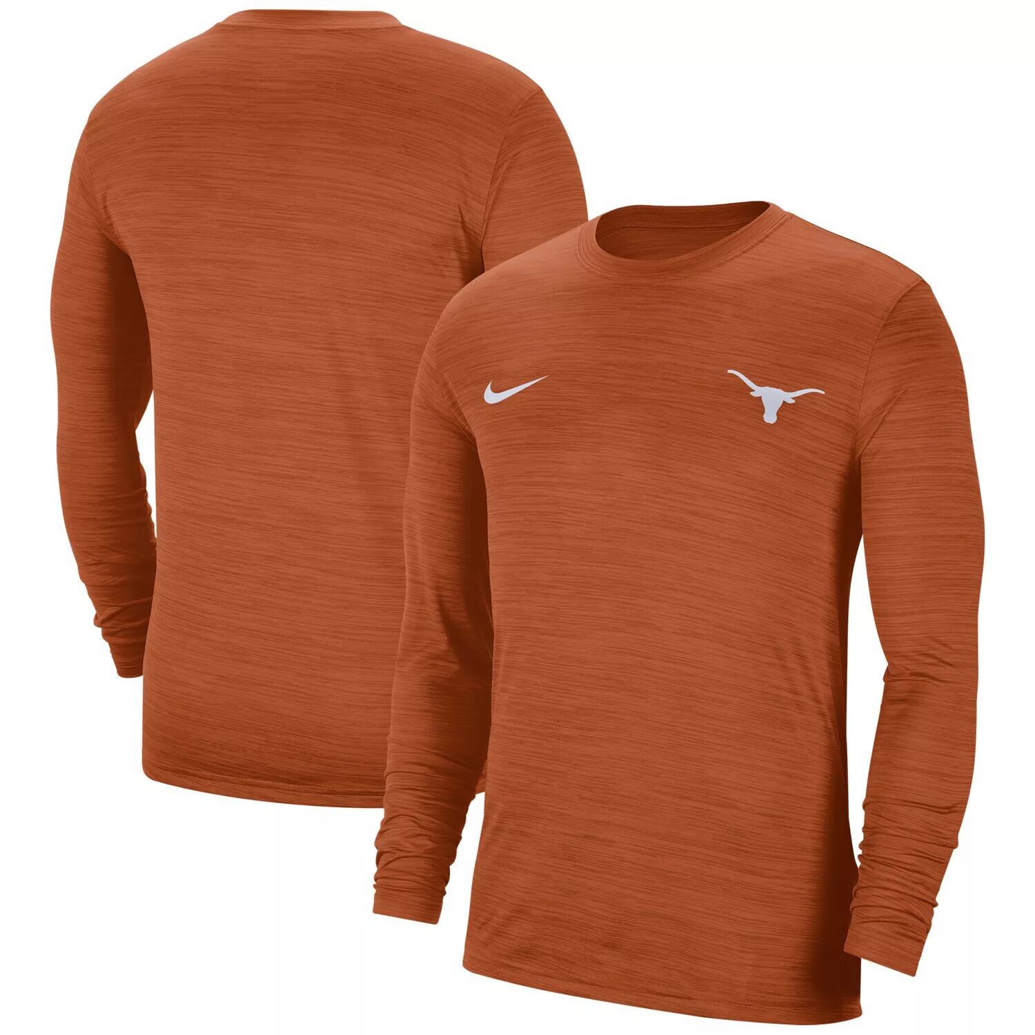 

Мужская оранжевая футболка Texas Longhorns Velocity Legend Performance с длинным рукавом Nike, Оранжевый