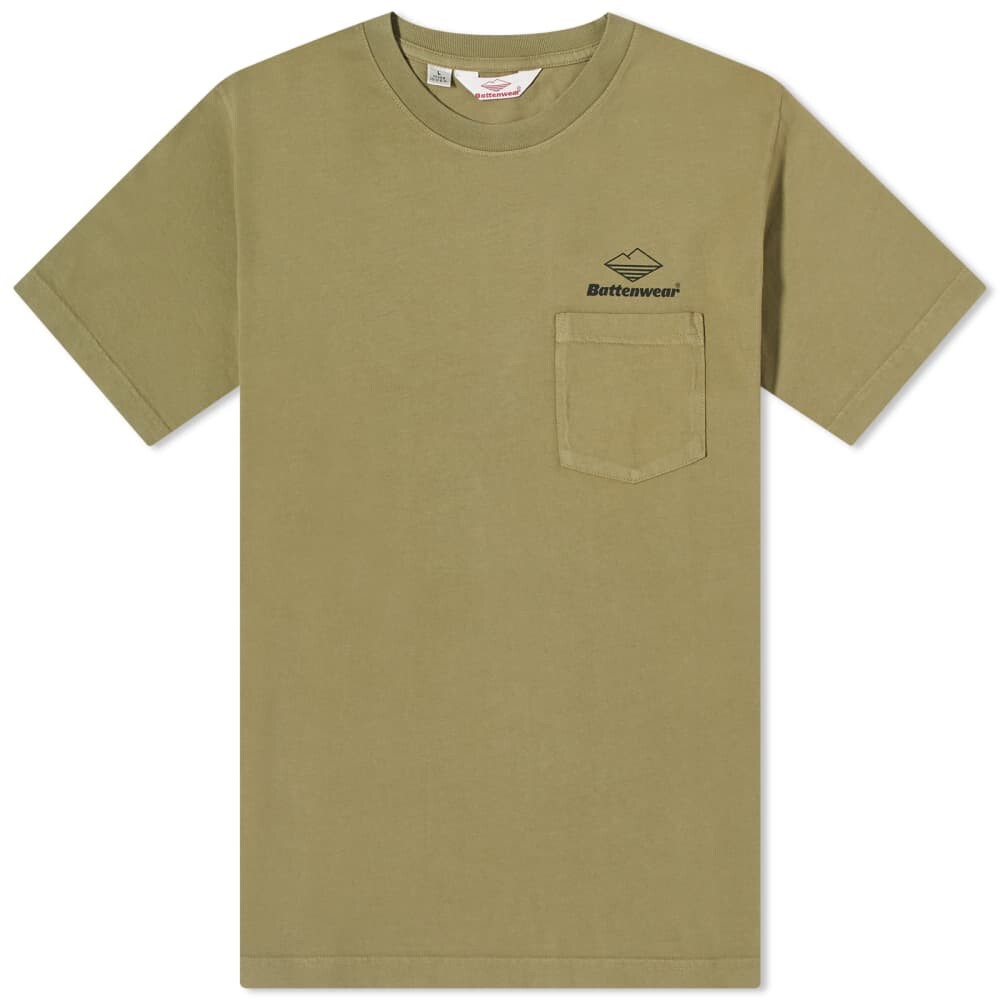 

Футболка с карманами Battenwear Team, оливковый, Зеленый