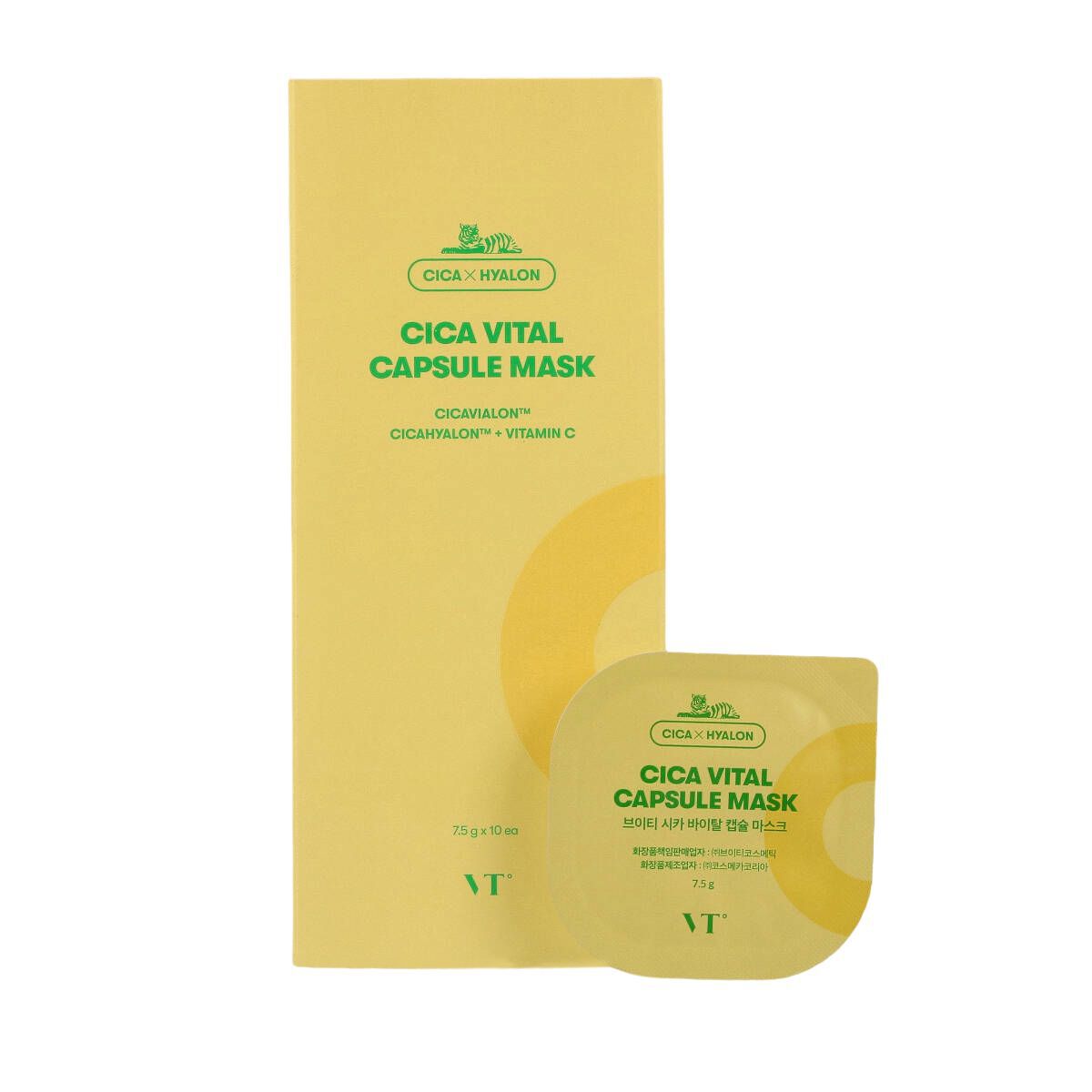 Набор осветляющих масок в капсулах Vt Cosmetics Cica Vital, 10 шт/1 упаковка