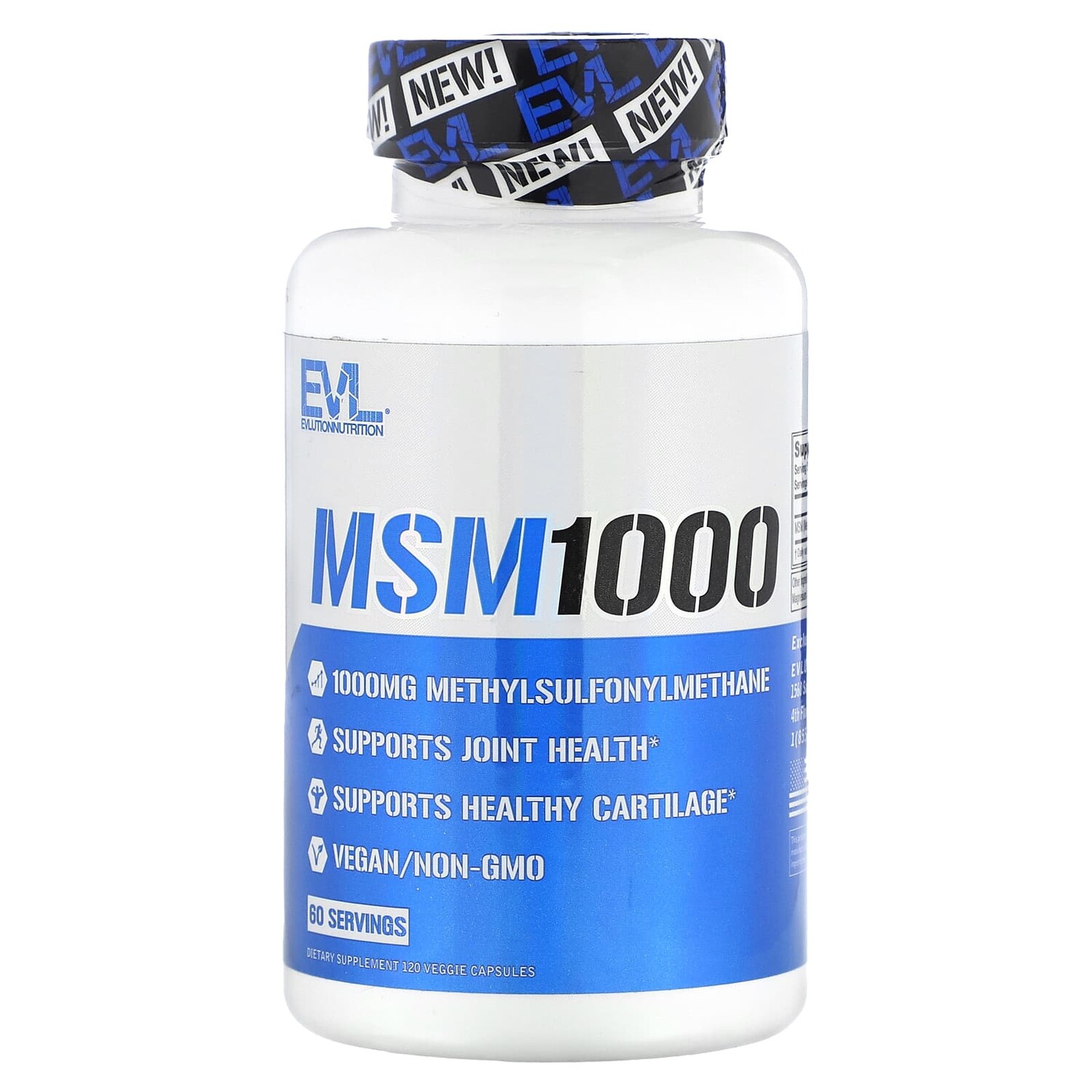 

MSM 1000`` 120 растительных капсул, EVLution Nutrition