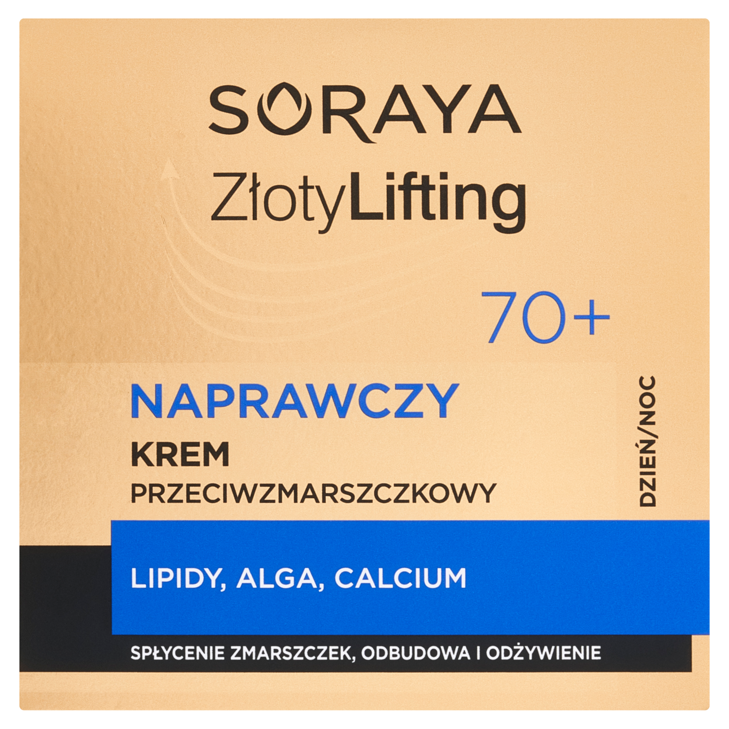 Восстанавливающий крем для лица от морщин 70+ Soraya Złoty Lifting, 50 мл