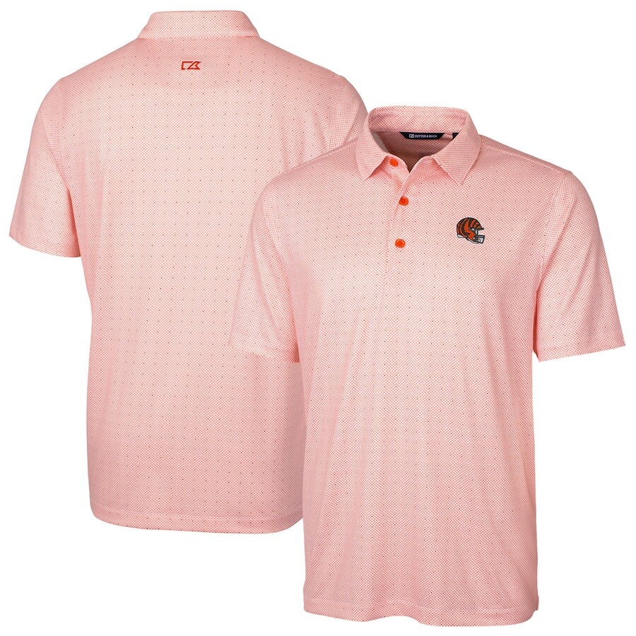 

Поло с длинным рукавом Cutter & Buck Cincinnati Bengals, оранжевый