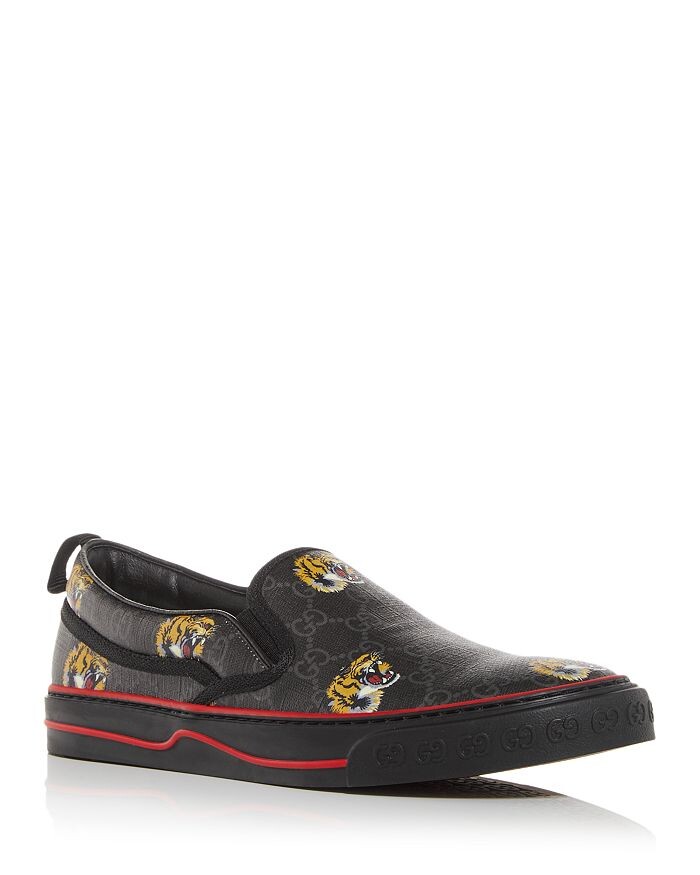 

Мужские кроссовки без шнурков Tennis 1977 Tiger Print Gucci