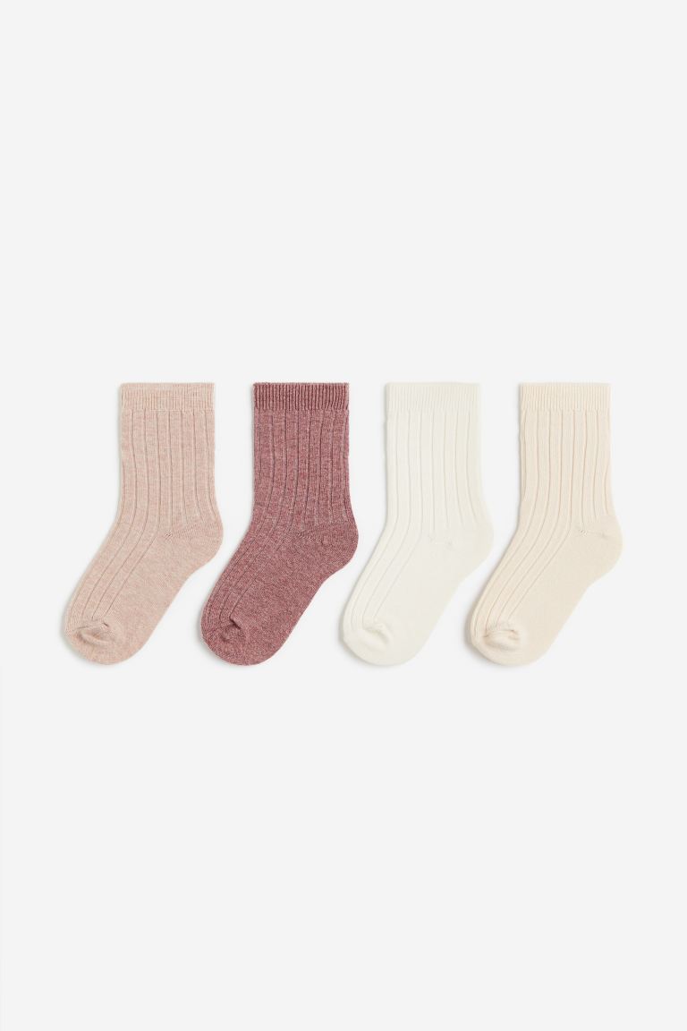 4 упаковки носков H&M, розовый цена и фото
