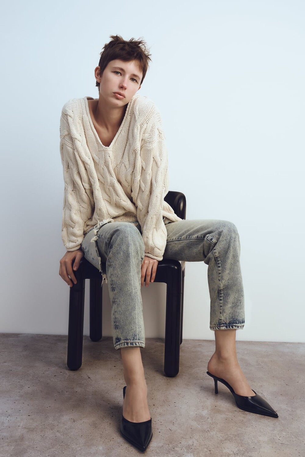 

Туфли на высоких каблуках ZARA, черный