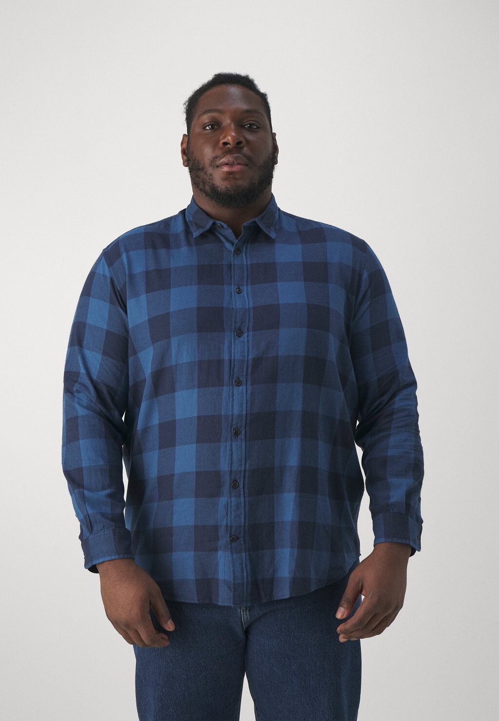 

Рубашка GINGHAM SHIRT Jack & Jones, цвет ensign blue
