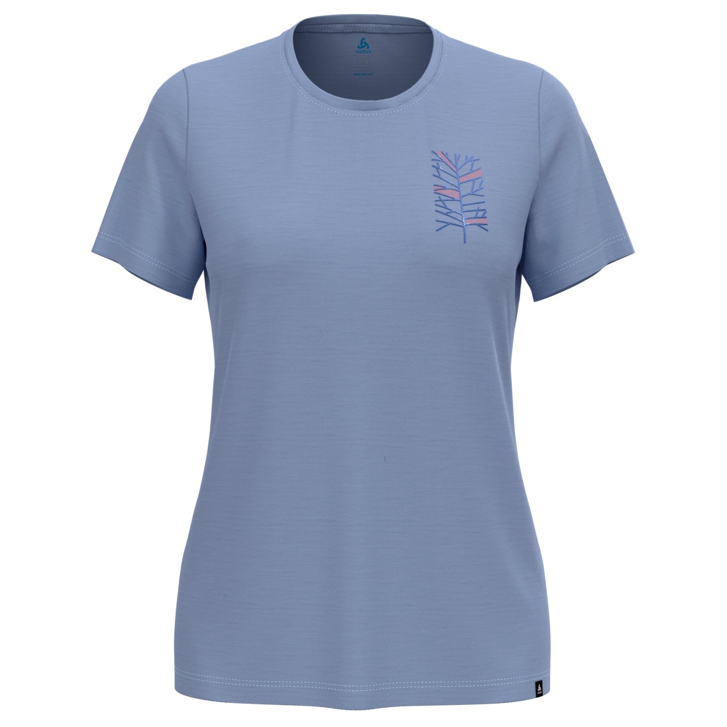 Рубашка из мериноса Odlo Women's Ascent Merino 160 Tree Crew Neck S/S, цвет Blue Heron