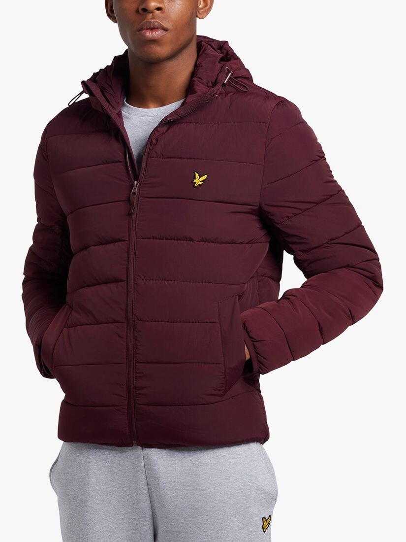 

Пуховик с капюшоном Lyle & Scott, бордовый, Красный