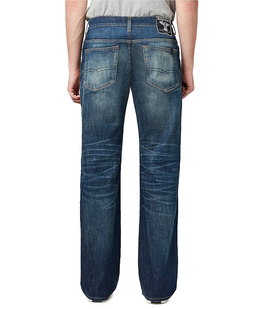 Матовые джинсы свободного кроя с 5 карманами Buffalo David Bitton, синий