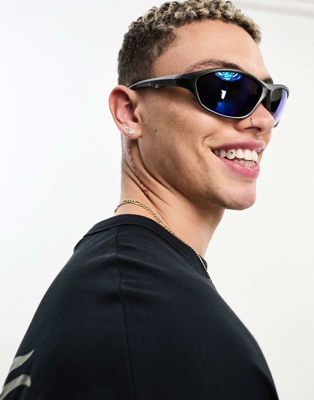 

Большие солнцезащитные очки-борцовки из бронзы ASOS DESIGN