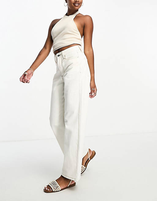 

Белые прямые джинсы в стиле 90-х River Island Petite