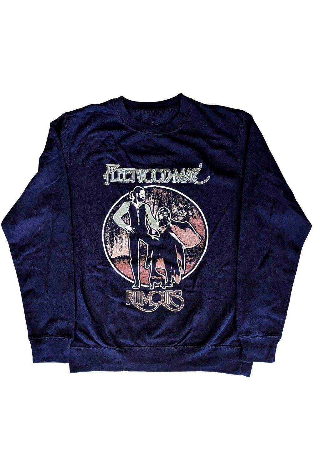Винтажный свитшот Rumors Fleetwood Mac, темно-синий футболка скинни rumors fleetwood mac белый