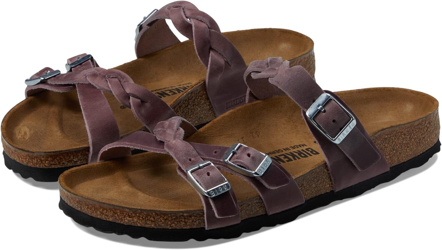 

Сандалии на плоской подошве Franca Braid - Oiled Leather Birkenstock, лаванда