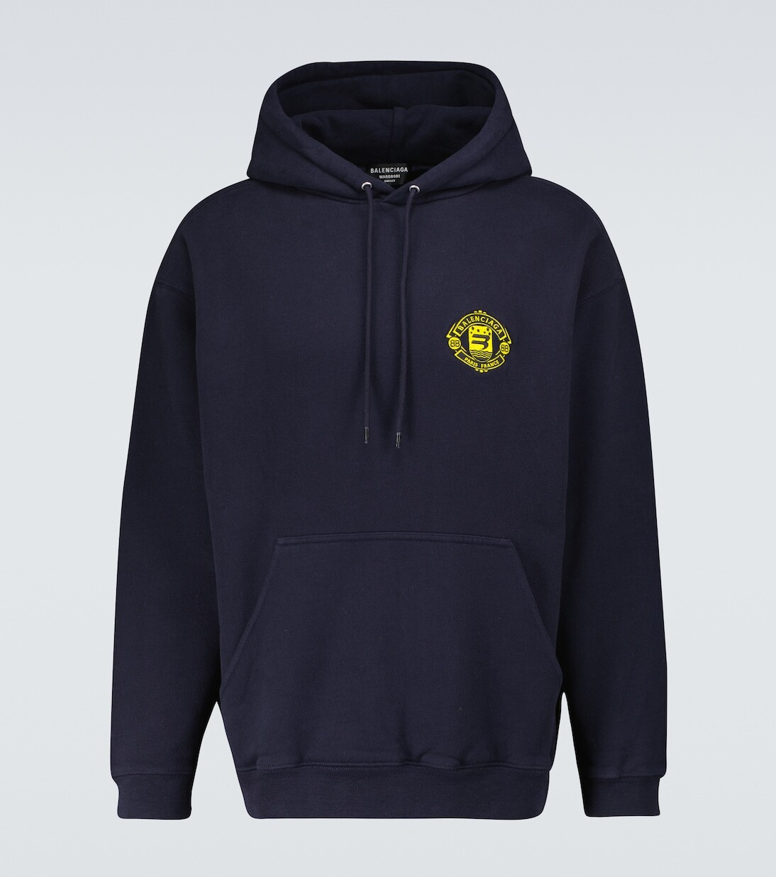 

Толстовка с капюшоном и логотипом crest Balenciaga, синий