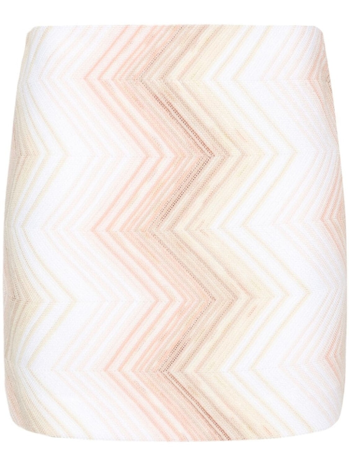 

Трикотажная юбка мини с узором зигзаг Missoni, бежевый