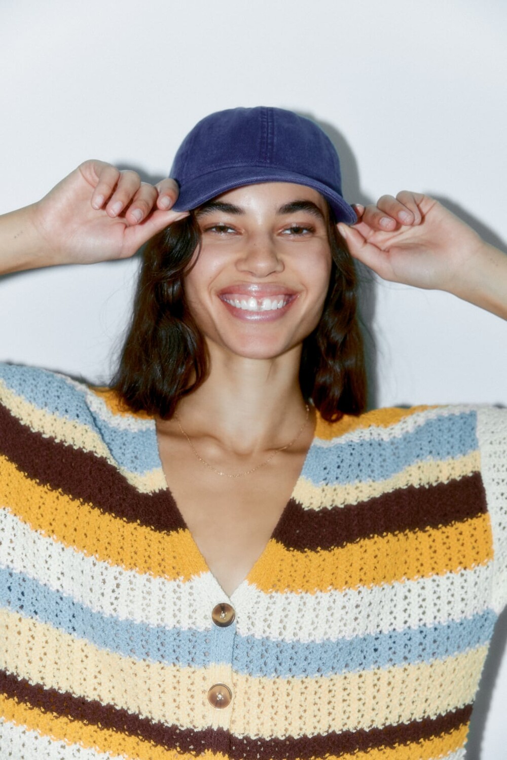 

Базовая кепка из саржи ZARA, синий