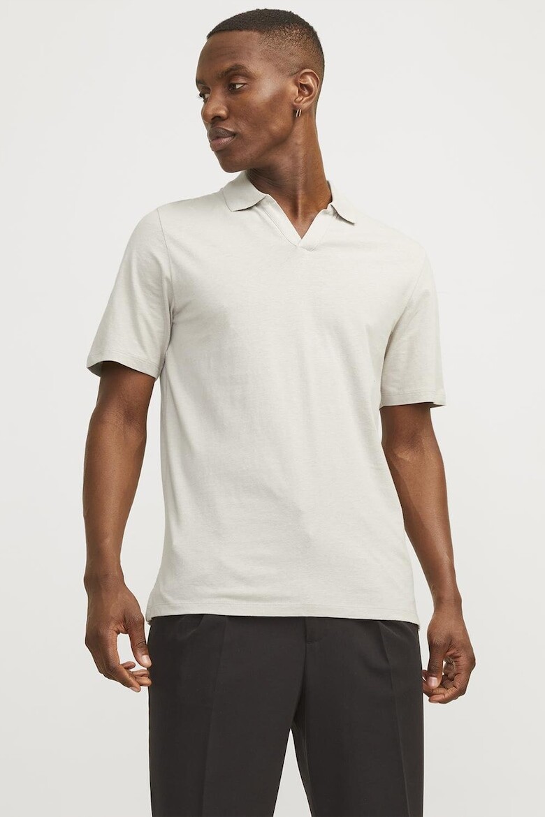 

Льняная футболка с воротником Jack & Jones, белый
