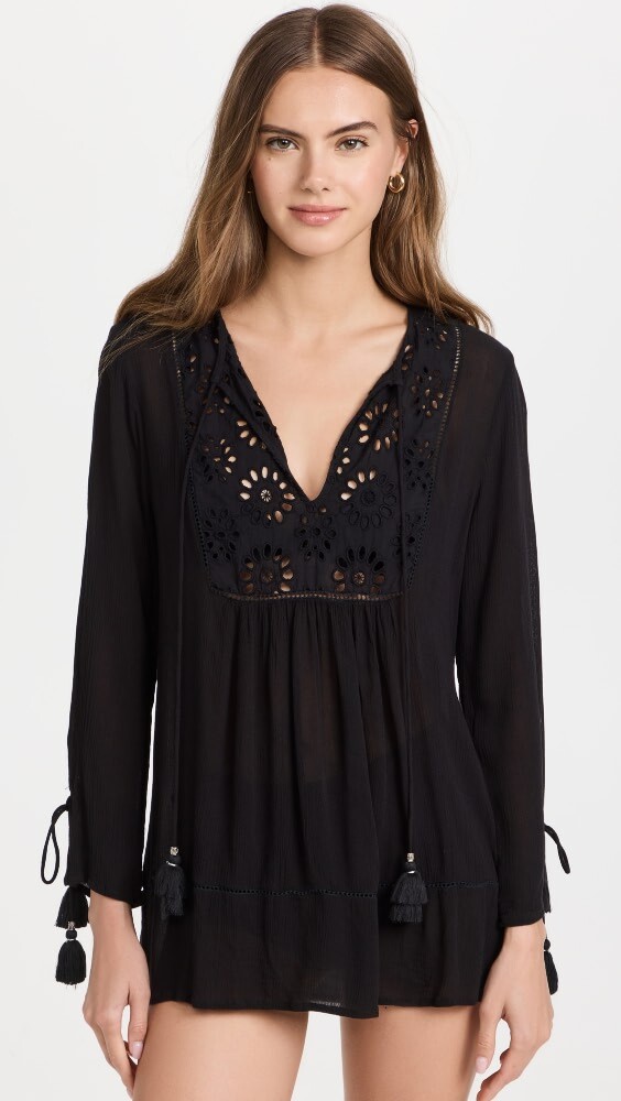 

Платье Playa Lucila Eyelet Tunic, черный