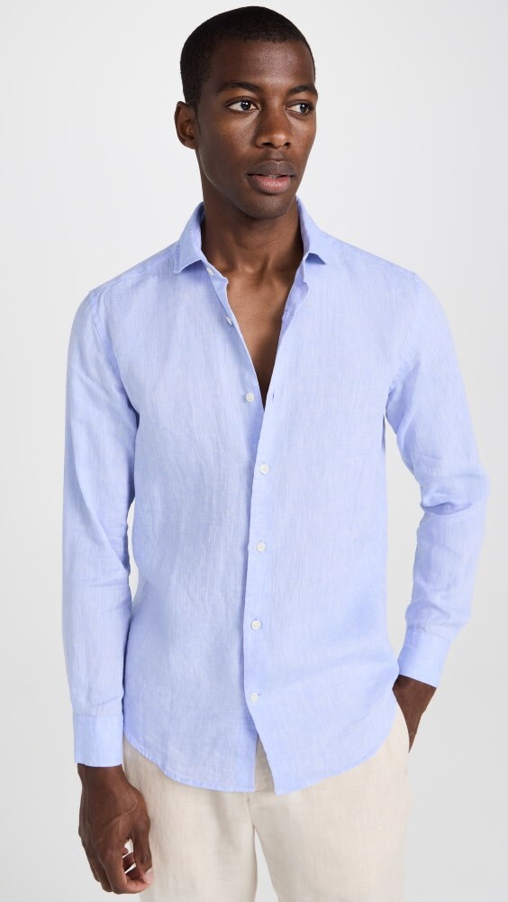 

Рубашка Frescobol Carioca Antonio Linen, синий