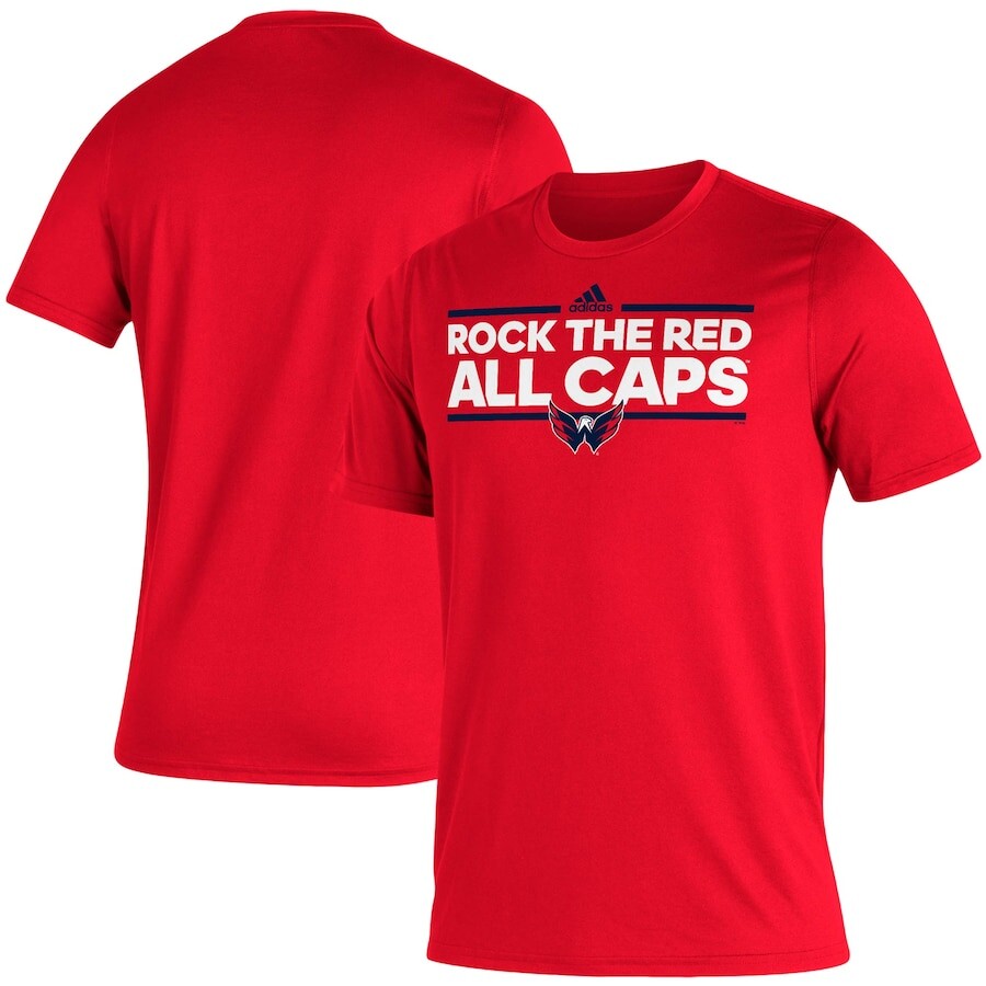 

Футболка с коротким рукавом adidas Washington Capitals, красный